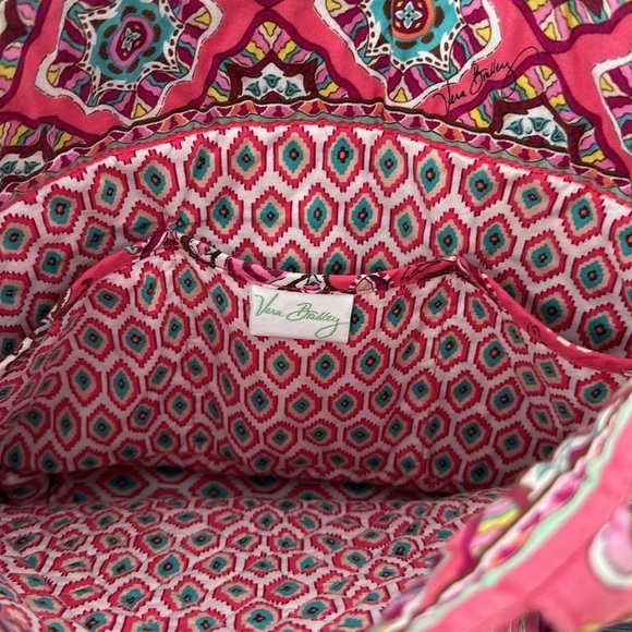 Vera Bradley Call Me Coral Large Tote with Toggle Closure - Picture 9 of 12